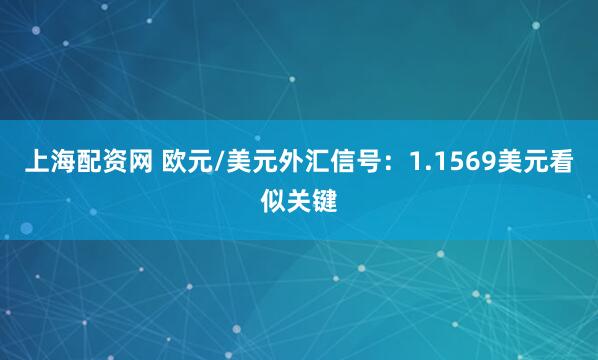 上海配资网 欧元/美元外汇信号：1.1569美元看似关键