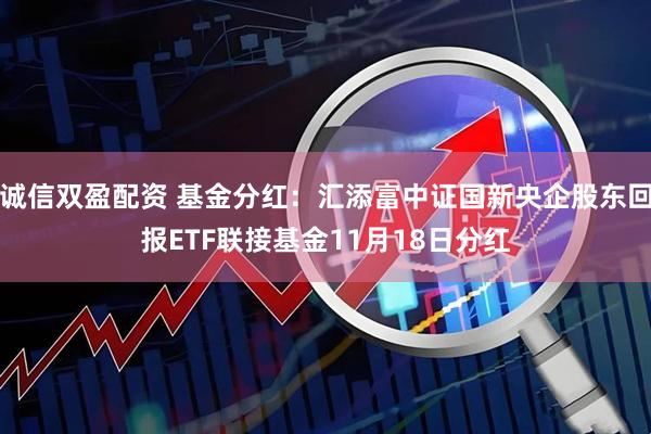 诚信双盈配资 基金分红：汇添富中证国新央企股东回报ETF联接基金11月18日分红